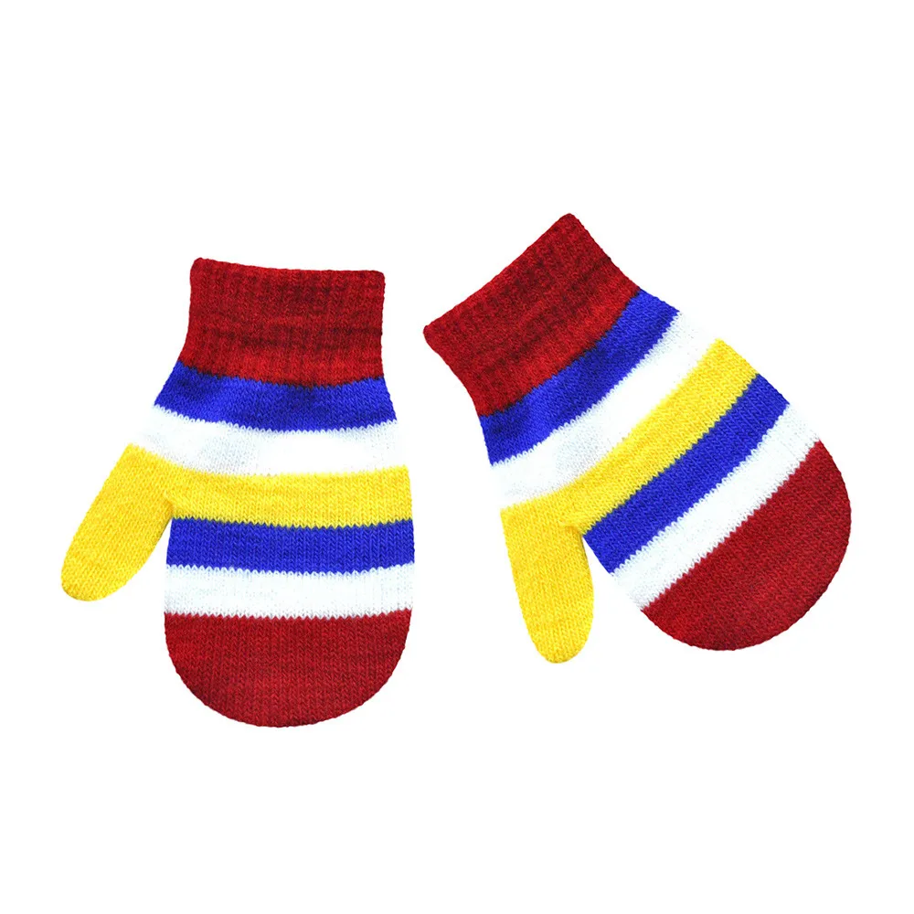 Infant Baby Cute Multicolor Print Gloves Hot Girls Boys Of Winter Warm kids girls winter gloves manoplas invierno | Детская одежда и