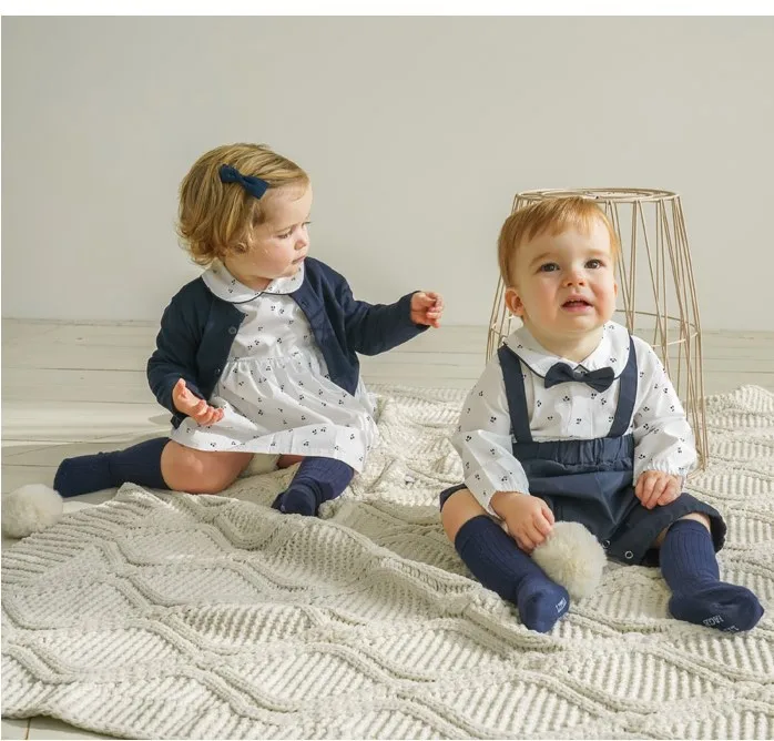 Испанская детская одежда для близнецов комбинезон мальчиков и девочек малышей