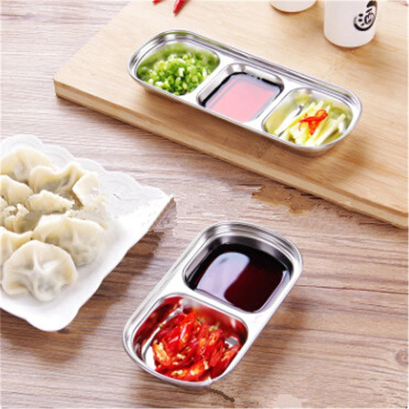 1 шт. бесконтактная стальная посуда для специй инструмент маленькие блюда