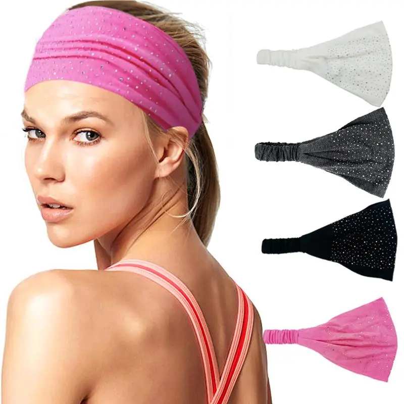 

Повязка на голову женская из хлопка, широкая эластичная бандана, головной убор, тюрбан, головной убор, бандана