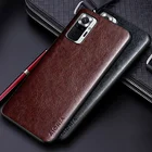 Чехол для Xiaomi Redmi Note 10 Pro Max, 10S, 10 Lite, 5G, кожаный, однотонный