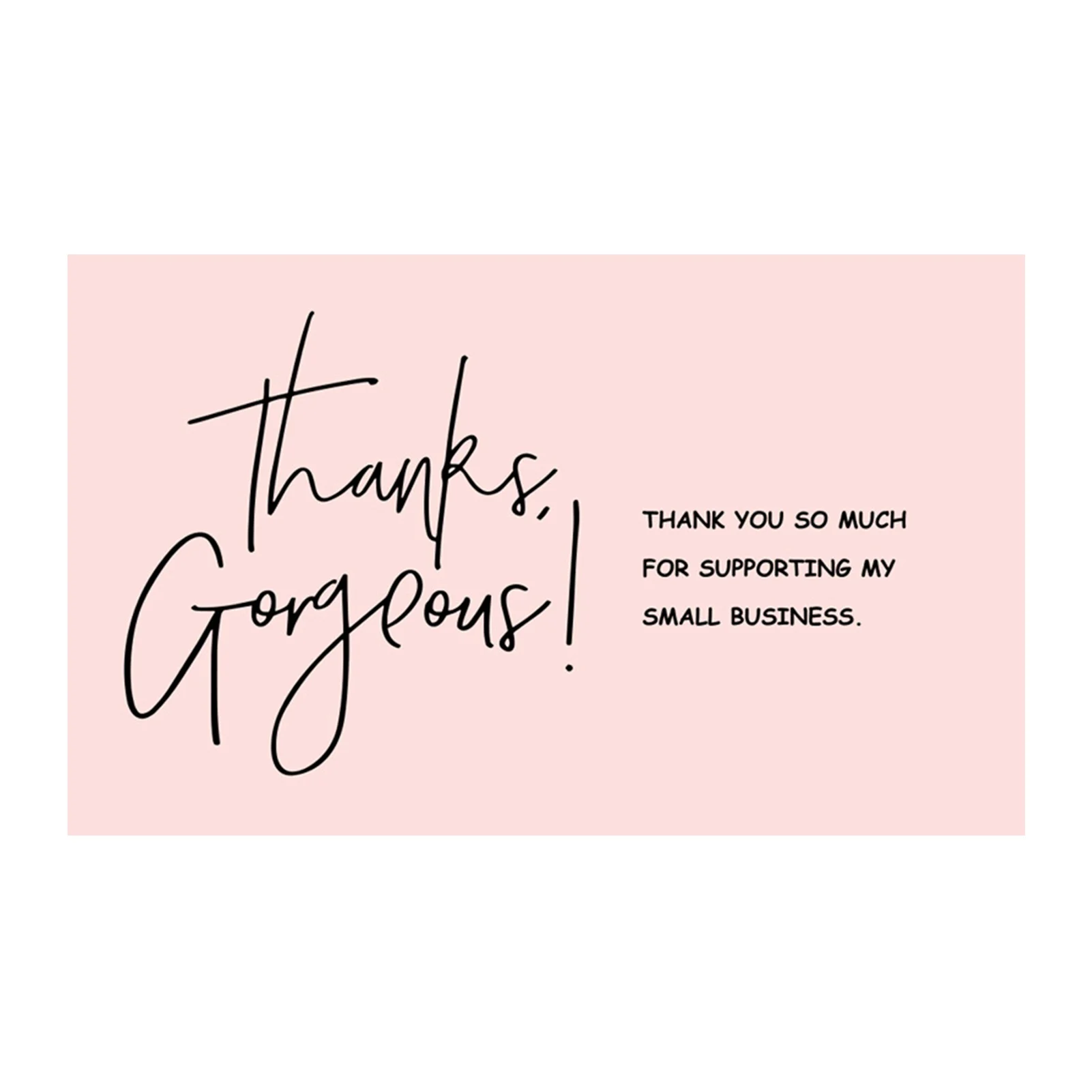 

30pcs/pack Pink Thank You Card For Supporting Business Package Decoration Business Card Handmade With Love For Sellers Innate