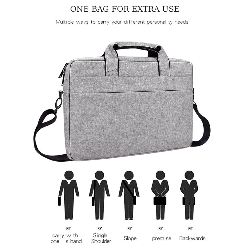 

Waterproof Laptop Bag Sleeve for MacBook Air Pro 13 14 15.6 Inch PC Case Computer Messenger Shoulder Pouch Briefcase