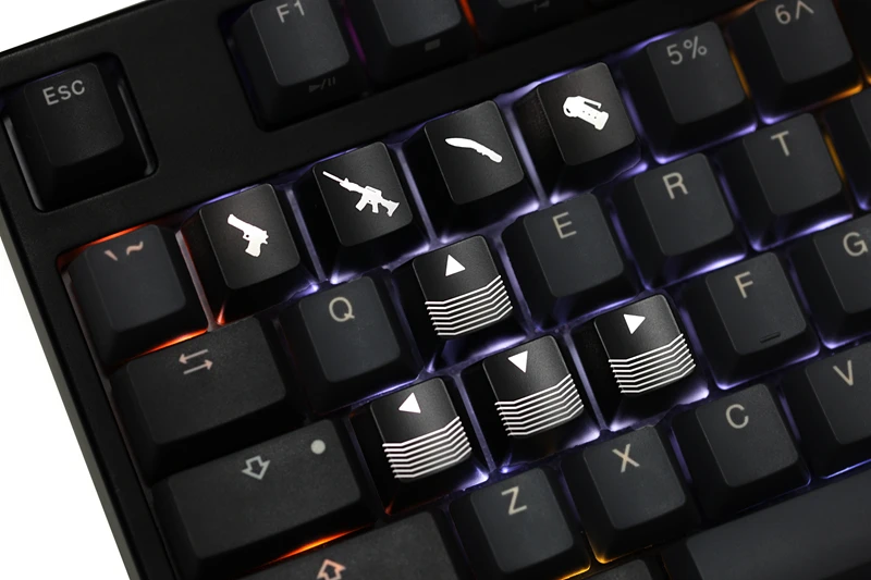 Новинка Shine Keycaps ABS через травленый, Cf Crossfire игровая механическая клавиатура черный красный цвет Wasd R4 R1 Shortkey стрелка