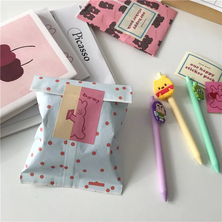 11 листов милых наклеек в стиле Ins наклейки Мультяшные кролики кофейный медведь