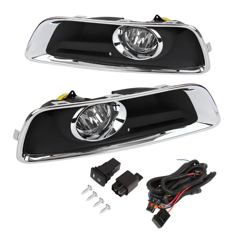 

1 Pair Car Fog Lamp for Chevy Malibu 2013 2014 2015 Front Bumper Driving Grille Fog Light Cover w/ Harness Switch+Wiring KIT