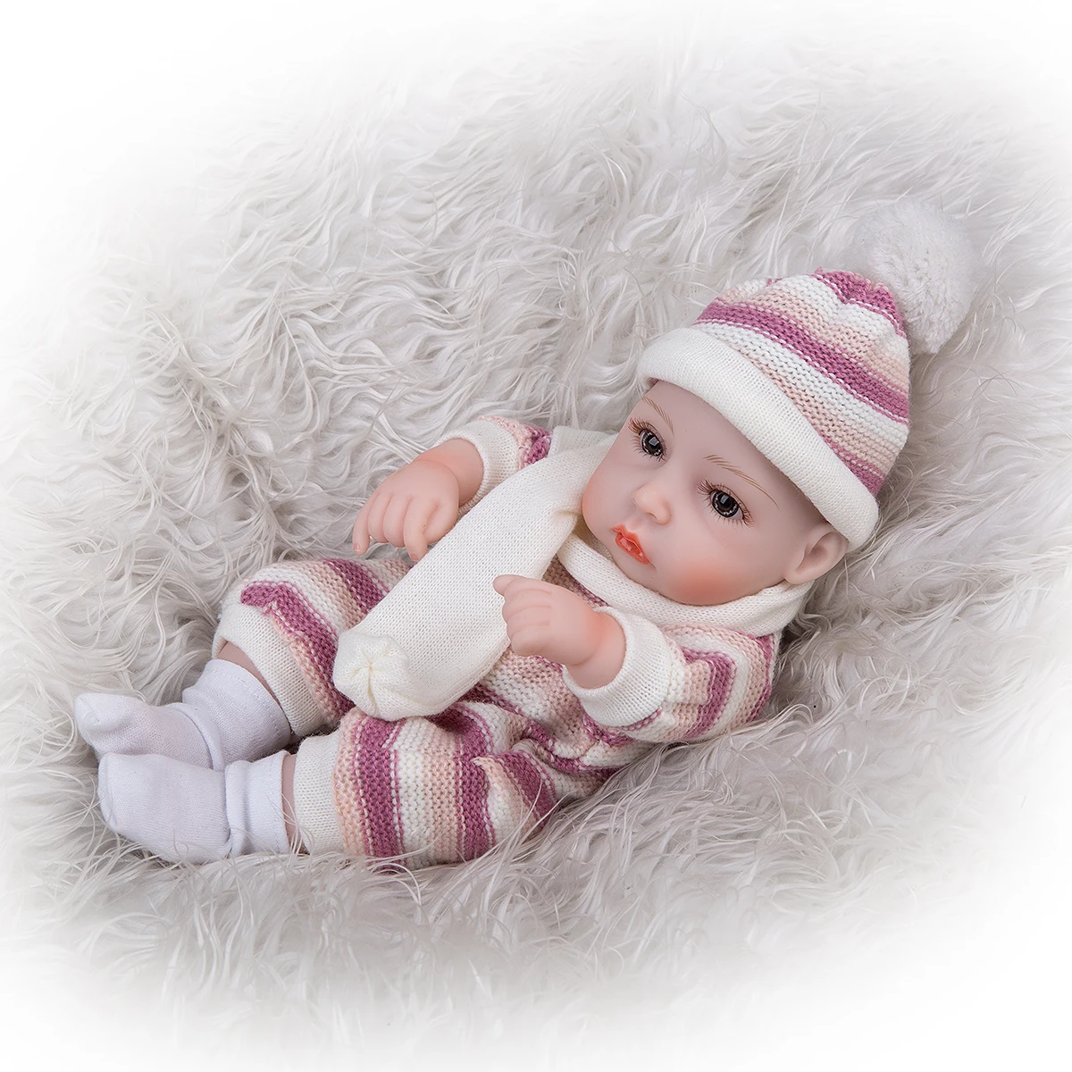 

KEIUMI 11 Inch 27 cm Reborn Baby Doll Full Silicone Wholesale Fashion Newborn Twin Baby Toys Doll For Children Birthday Gifts