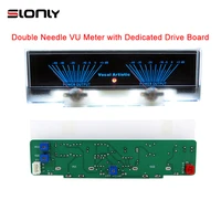 double pointer needle vu meter head tube power amplifier db meter pre amplifier level meter with peak lamp hole driver board