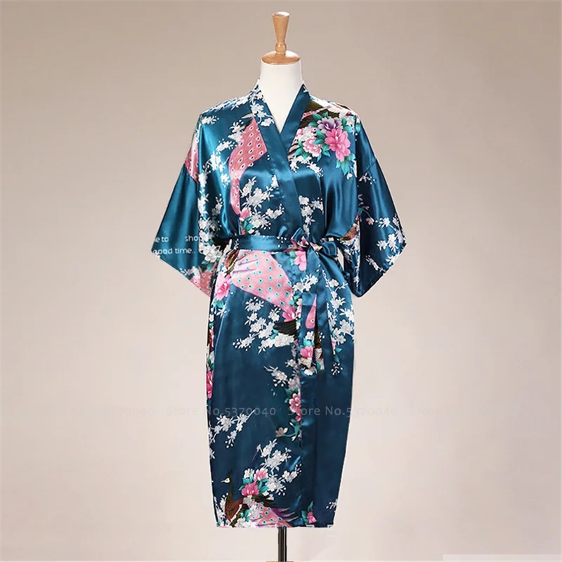 Женское атласное платье юката кимоно в японском стиле банное Aodai традиционное