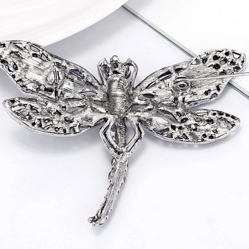 Karopel Fashion Vintage Dragonfly Brooches For Women Insect Brooch Pins Dress Coat Accessories Cute Jewelry Gift