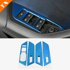 Аксессуары для интерьера из нержавеющей стали, синий подлокотник для автомобиля, подъемник для двери и окна, кондиционер, USB переключатель для считывания для Skoda Karoq 2017 2018