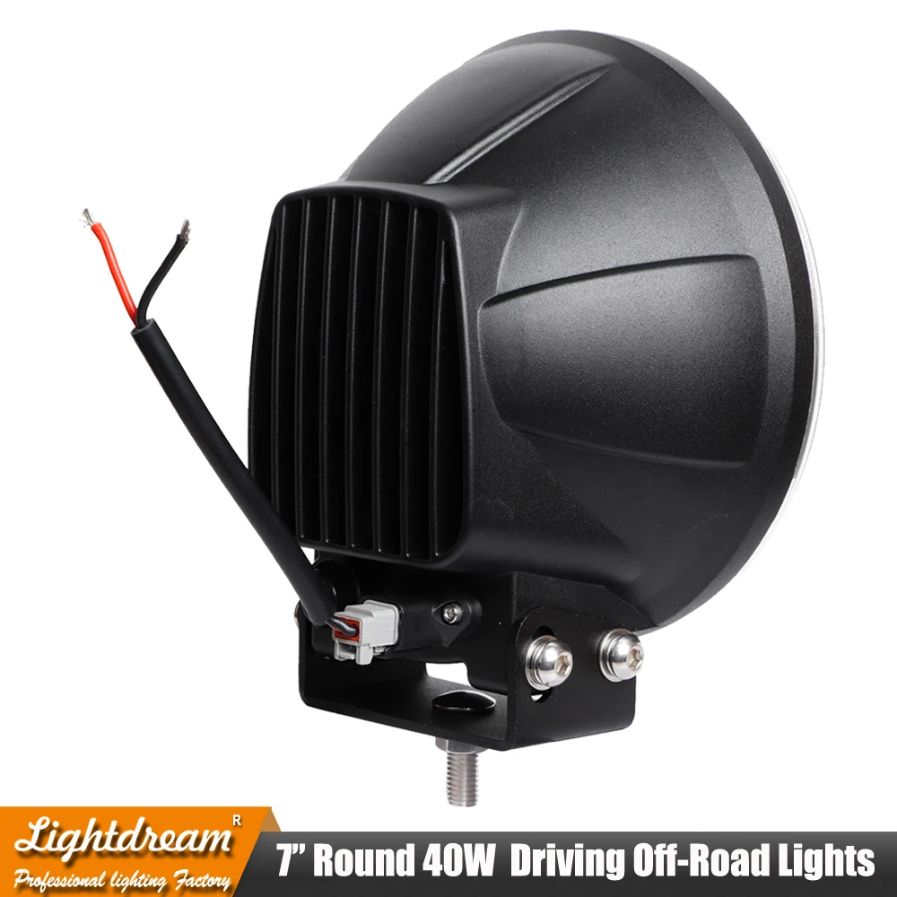 Kopen 7 Inch Led Offroad Pod Lichten Bar 35W Met Montagebeugel, Zwarte Ronde Spot Bumper Rijden Lamp Koplamp Voor Offroad Auto X2pc