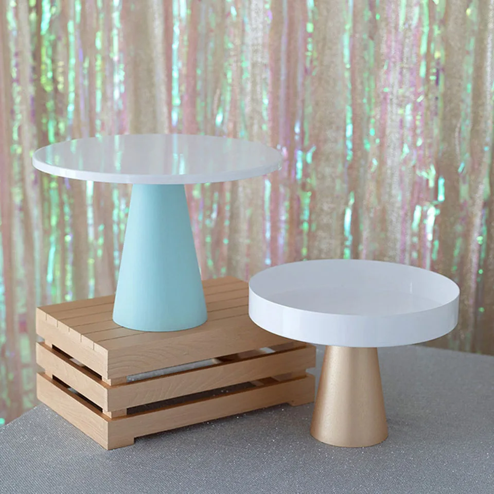 Цветная подставка для торта Msjo деревянная стойка с кованой железной десертной