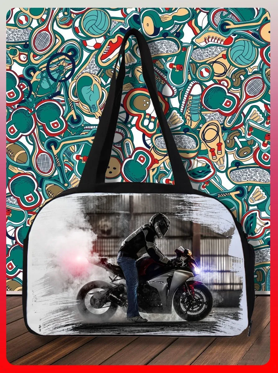 Спортивная сумка для спорта фитнеса похода с принтом Спорт мотоциклы - 359 | и