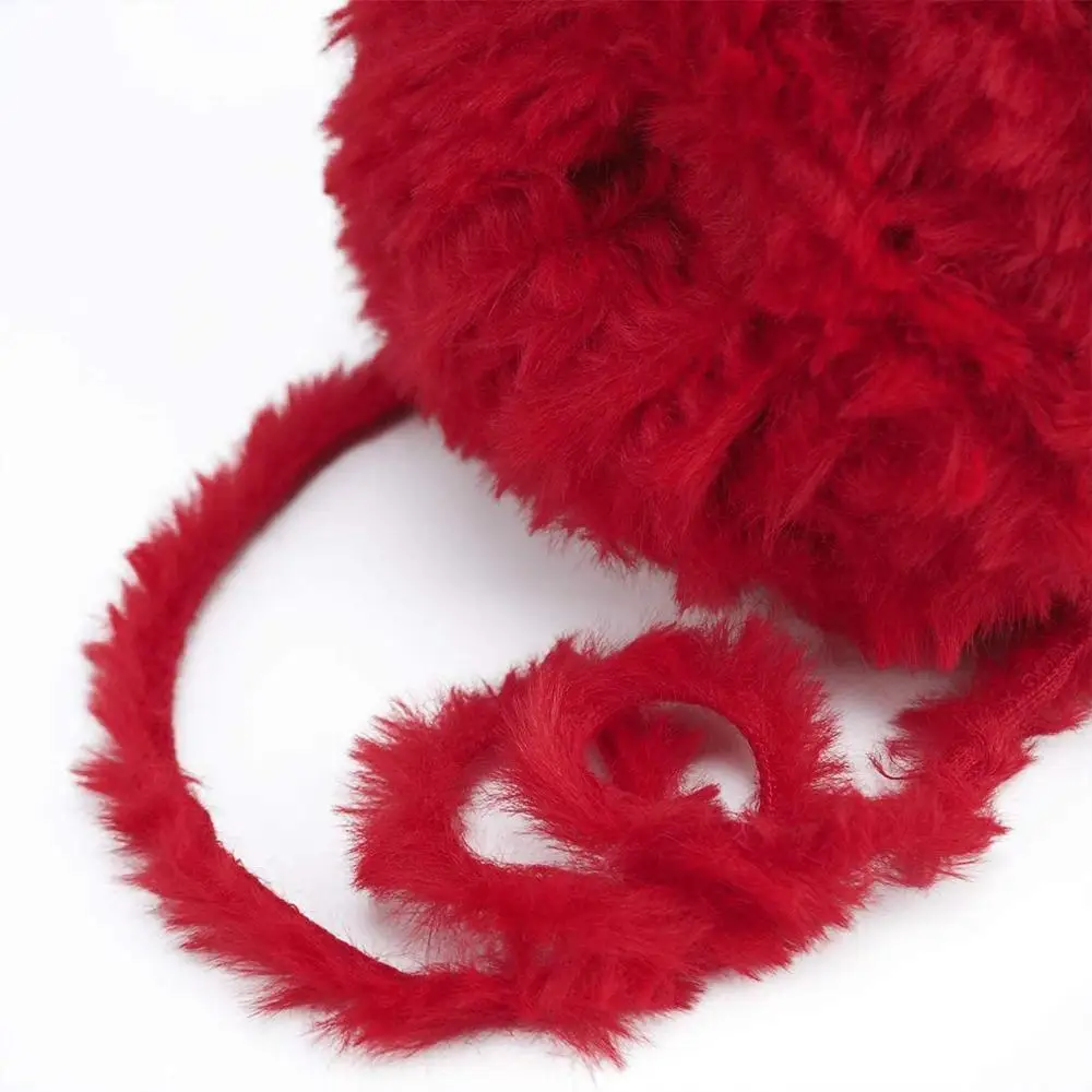 NICEEC 2 мотки супер мягкая меховая пряжа крупная пушистая из искусственного меха