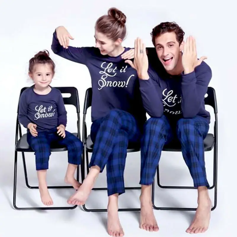 

2PCS Family Matching Pajamas Set Adult Women Kids Sleepwear Nightwear