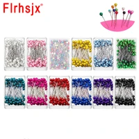 100pcs pearl sewing pins 38mm multicolor straight quilting pins dressmaking pins for jewelry flower decor diy sewing supplies