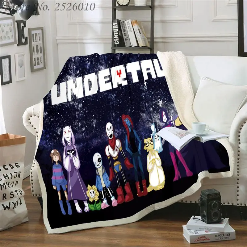 

Новинка плед одеяло аниме Undertale 3D бархатное плюшевое одеяло покрывало для девочек шерпа одеяло диван покрывало для путешествий 02