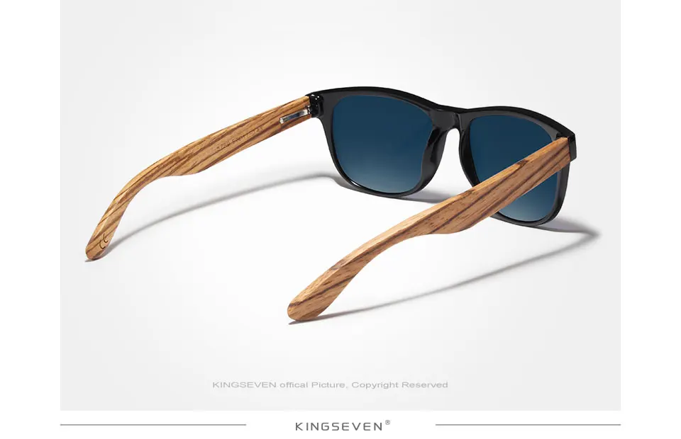 KINGSEVEN, модные деревянные поляризационные Квадратные Солнцезащитные очки для мужчин и женщин, зеркальные линзы, защита от уф400 лучей, очки для вождения