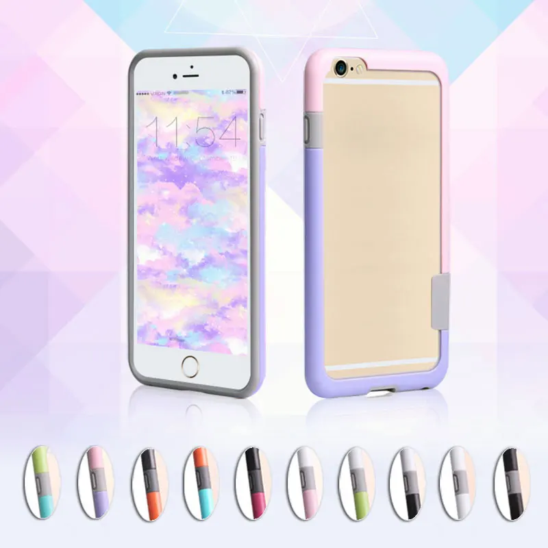 Силиконовый противоударный чехол карамельных цветов для iPhone 6 6s Plus Plus|Бамперы| |