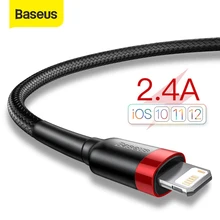 Baseus USB Cable for iPhone 12 11 Pro Max Xs X 8 Plus Cable 2.4A Fast Charging Cable for iPhone 7 SE Charger Cable USB Data Line