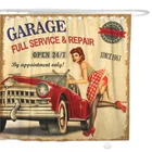 Декоративная занавеска для душа от Ho Me Lili, винтажная занавеска для гаража в стиле ретро, Классическая вывеска для девушек и механиков, комплект для ванной комнаты с крючками