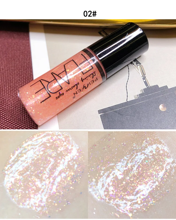 6 шт./компл. световой тени для век Блеск Жидкость блестящие Diamond Водонепроницаемый