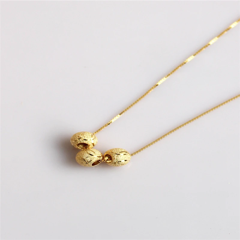 

olevo2020 new product fashion gold-plated transfer bead clavicle chain Korean color retention short necklace Korean version thic
