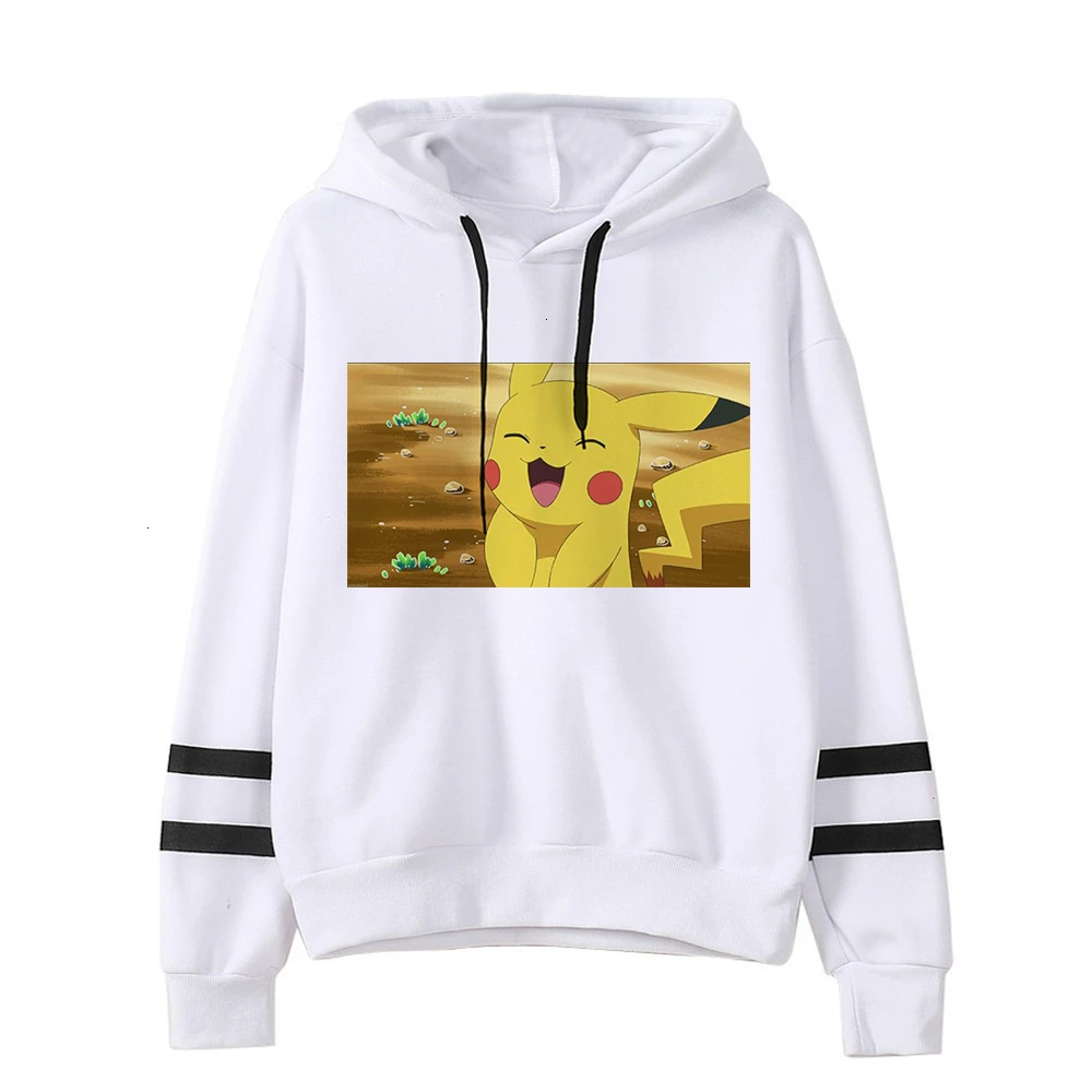 2609 Pokemon Detectiv куртка Пикачу с капюшоном Женская забавная Pika Kawaii толстовка женская одежда женские Пуловеры мультфильм японский корейский для мужчин - Цвет: 2609