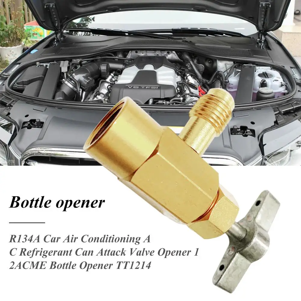 Для хладагента R134A резьба 1/2 ACME адаптер 1/4 дюйма SAE для открывания бутылок A/C