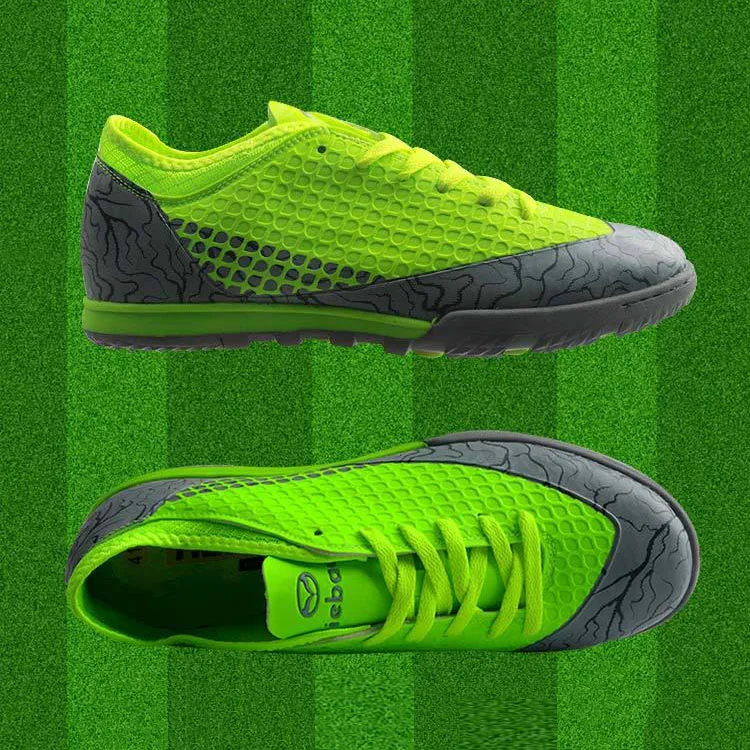 TIEBAO Men Football Shoes Rubber Outsole Chuteira Futebol 3D PVC Upper Football Boots Sports Training Soccer Shoes Ankle Protect