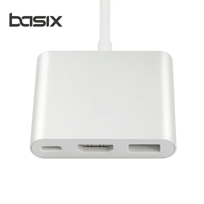 BASIX Usb Type C концентратор адаптер 3 в 1 USB к HDMI совместимый USB3.0 Женский с зарядным