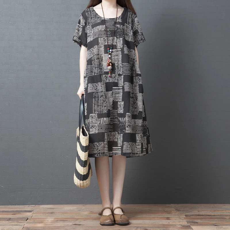 Художественный ретро брюки для девочек свободные удобные A line платье миди 2020