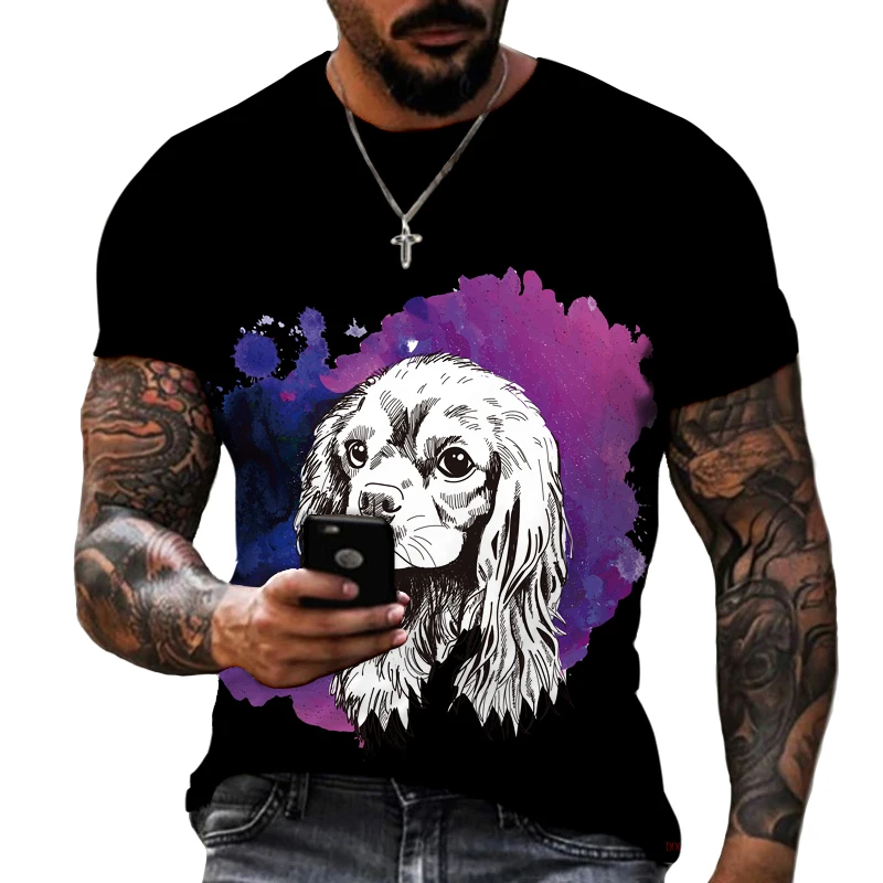 Новинка лета 2022 мужская куртка с мультяшными животными собаками футболка на