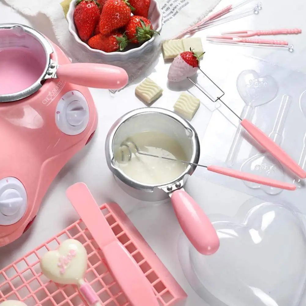 Электрический двойной подогреваемый горшок 250 мл для плавления шоколада