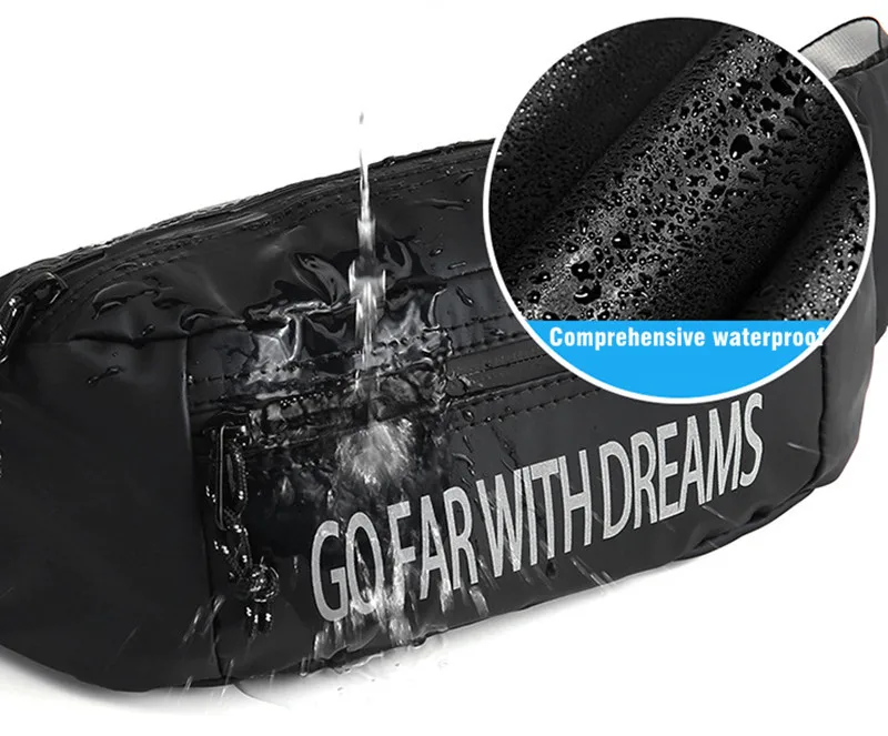 Унисекс Водонепроницаемая поясная сумка мужская повседневная на ремне