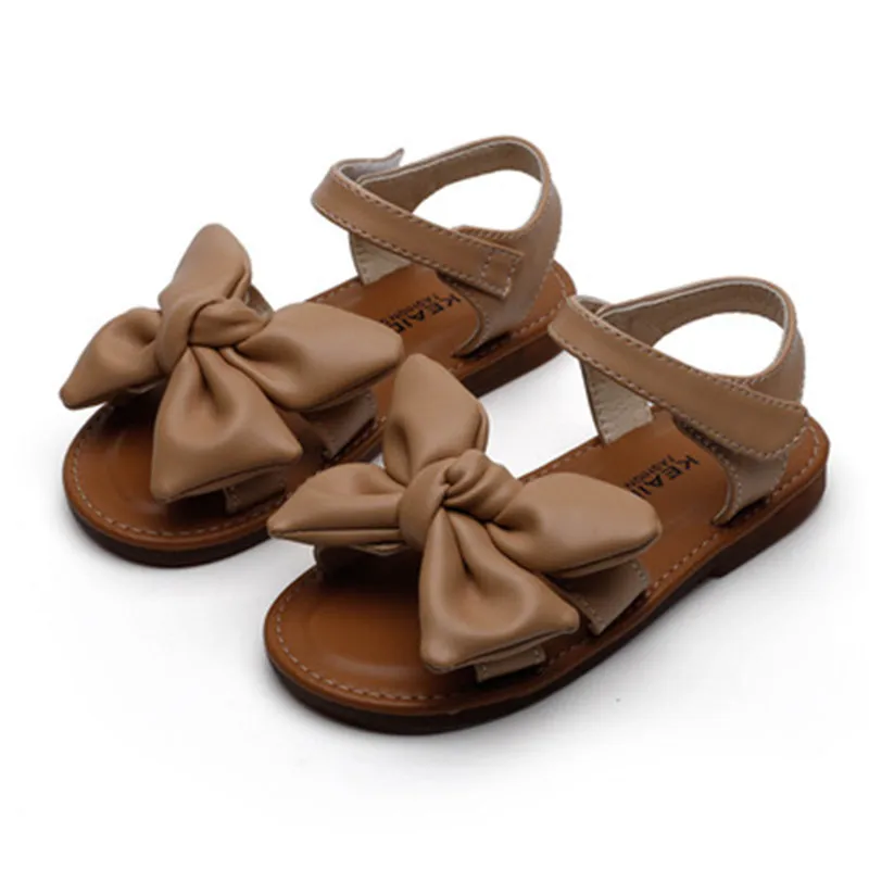 

Sweet Girls Princess Shoes Sandals 2021 Fashion Summer Kids Children Big Bow Baby Anti-Slip Open Toe Shoes Zapatos