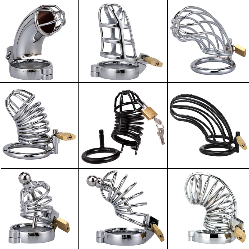 Кольцо для пениса из нержавеющей стали с 3 кольцами в виде птицы замок клетка