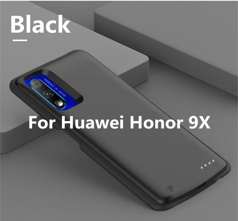 Black for Honor 9X NTSPACE 6500 мАч для huawei Honor 9X Pro, чехол для зарядного устройства, резервный внешний аккумулятор, противоударный чехол для huawei Honor 9X, чехол для питания - Цвет: Black for Honor 9X