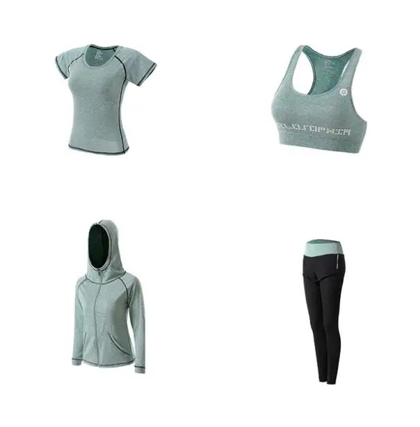 Комплект женской одежды для фитнеса 5 шт. Женская Спортивная одежда бега