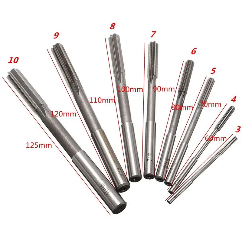 Горячая XD 8pcs/набор из быстрорежущей стали с H7 машина развёртки прямой хвостовик