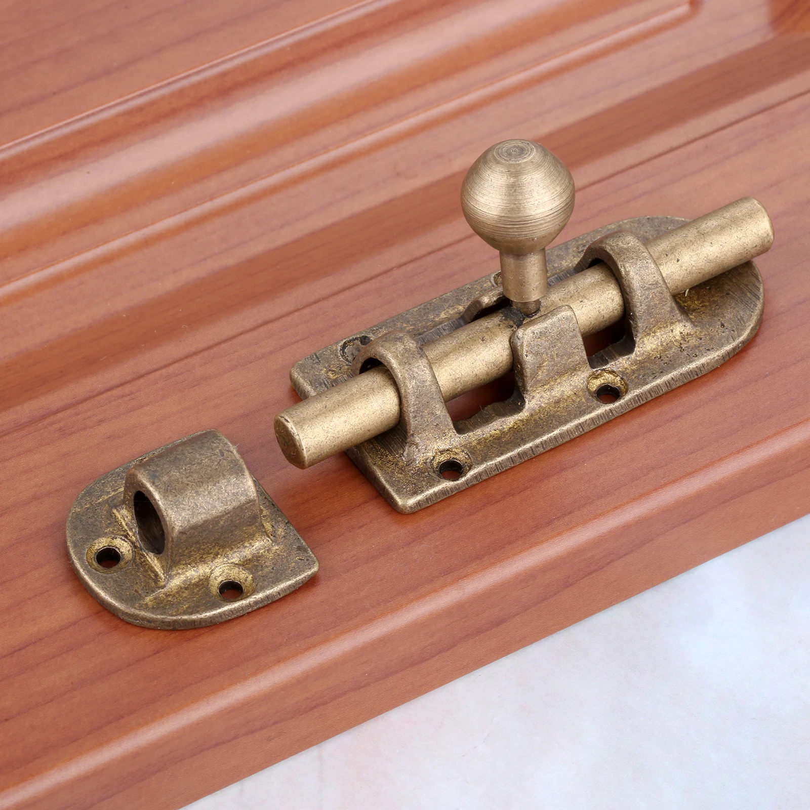 1Pc 105mm Vintage Barrel Latch Cupboard Door Lock Slide Bolt Stapler Gate Hardware Antique Bronze Brass Cabinet Bolts | Обустройство