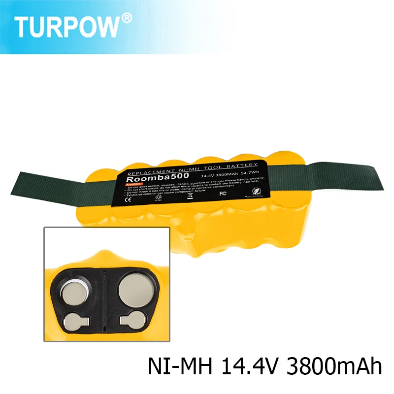 

Turpow 3.8mAh 14.4V Rechargeable Battery For iRobot Roomba Series Vacuum Cleaner Battery 500 550 620 650 760 770 800 Replacement