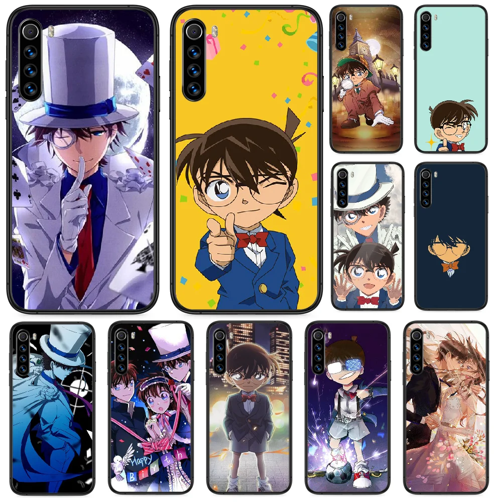 Чехол для телефона Detective Conan Anime Xiaomi Redmi Note 4A 4X 5 6 6A 7 7A 8 8A 4 5A 8T Plus Pro Черный