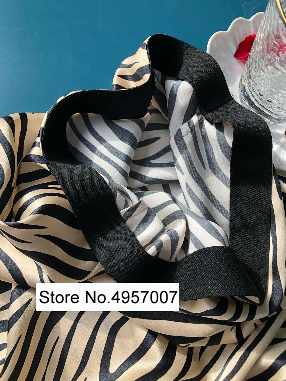 Elfbop женские 100% шелк Зебра Юбка-миди с принтом-для женщин/женская обувь высокого