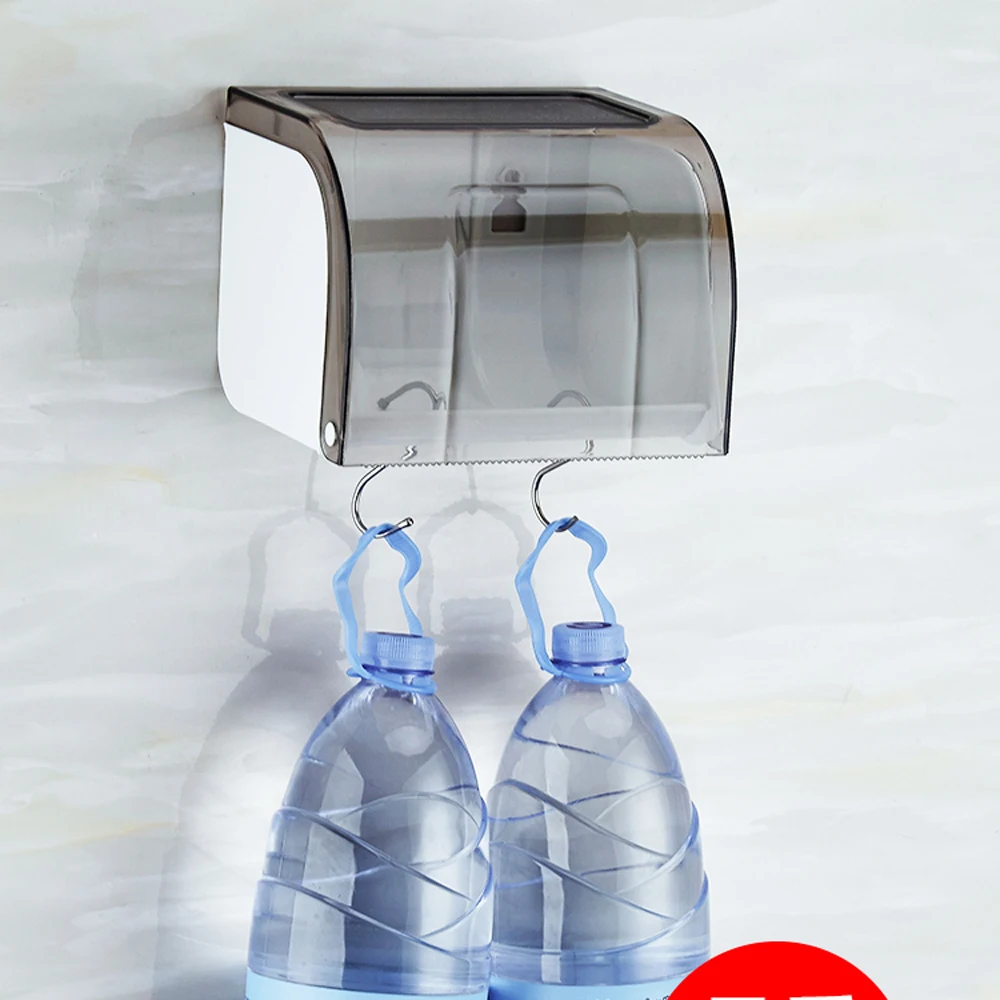 Фото Быстрый Настенный рулон бумаги для ванной водонепроницаемый пластиковый туалетный ящик №5