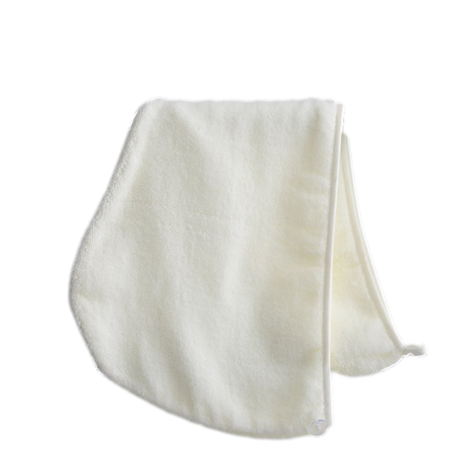 

Cotton Hair Towel Wrap Thicken Velvet Solid Color Super Absorbent Quick Dry Head Turban Cap with Buttons 4 Colors
