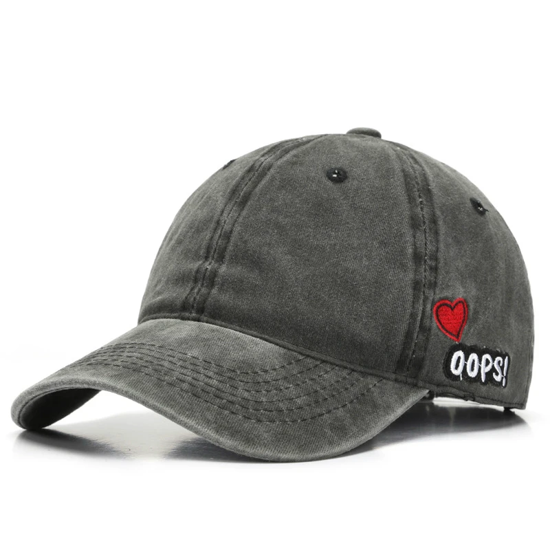 

Summer Street Fashion Retro Cowboy Unisex Hat Soft Top Embroidery Love Snapback Baseball Cap Men's Outdoor Sports Hat