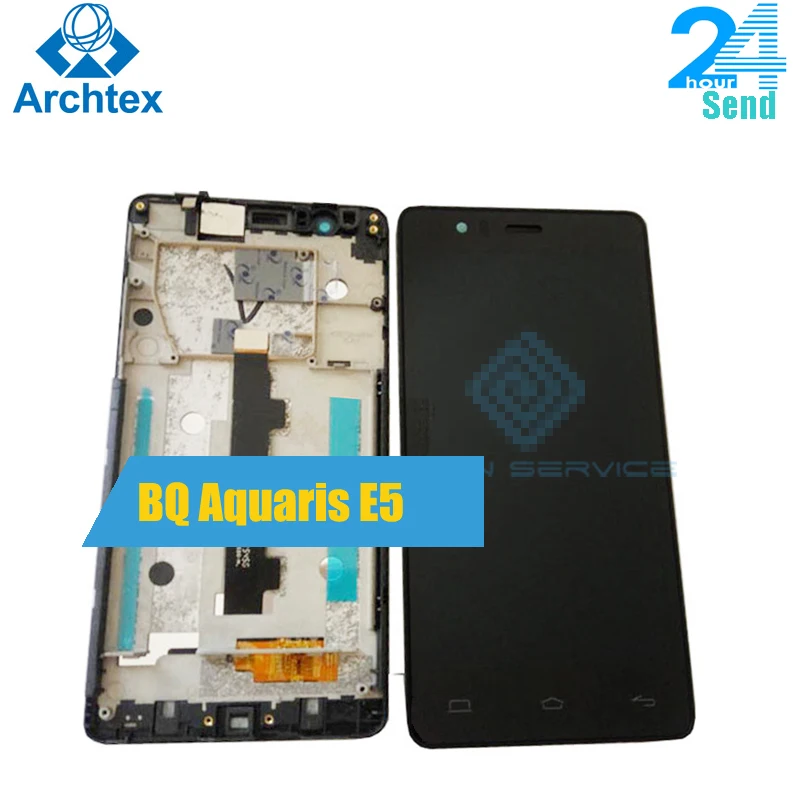 Для BQ Aquaris E5 ЖК-дисплей для мобильного телефона + кодирующий преобразователь