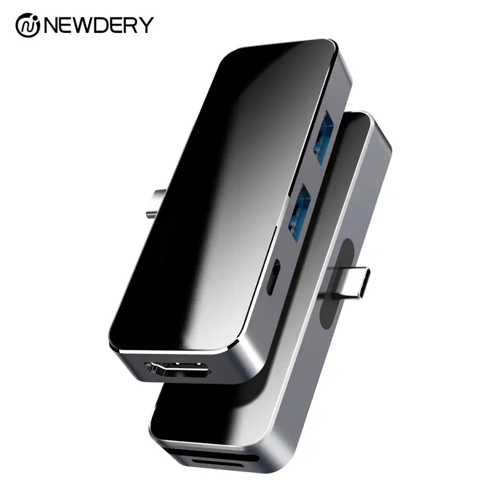 USB концентратор Newdery 6 в 1 с поддержкой PD 3 0 4K/ 30 Гц HDMI 2 порта кардридер SD/TF для MacBook Pro